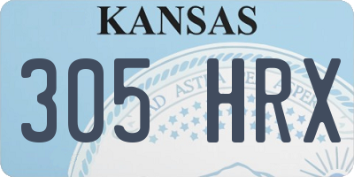 KS license plate 305HRX