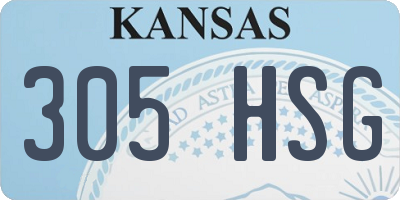 KS license plate 305HSG