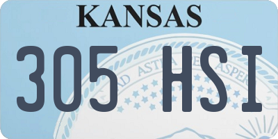 KS license plate 305HSI