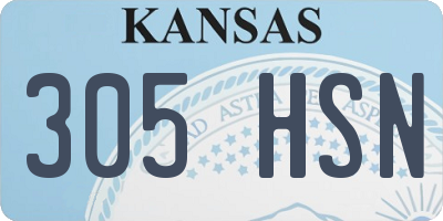 KS license plate 305HSN