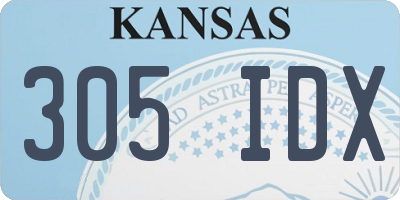 KS license plate 305IDX