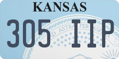 KS license plate 305IIP