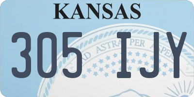 KS license plate 305IJY