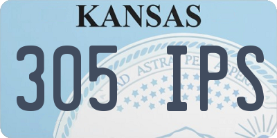 KS license plate 305IPS
