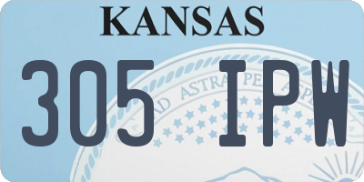 KS license plate 305IPW