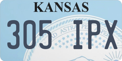 KS license plate 305IPX