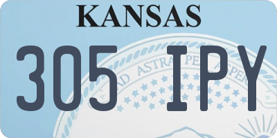 KS license plate 305IPY