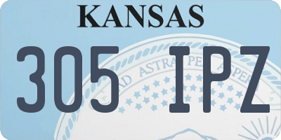 KS license plate 305IPZ