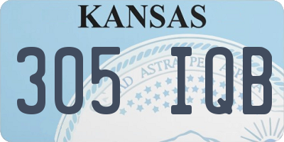 KS license plate 305IQB