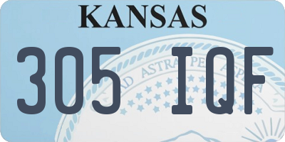 KS license plate 305IQF