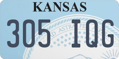 KS license plate 305IQG
