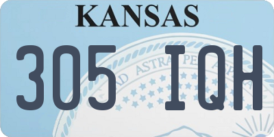 KS license plate 305IQH