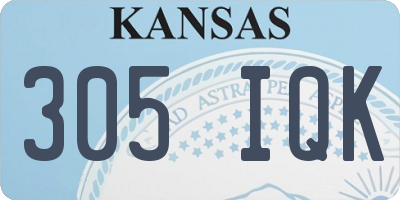 KS license plate 305IQK