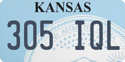 KS license plate 305IQL