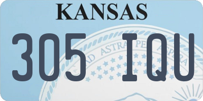 KS license plate 305IQU