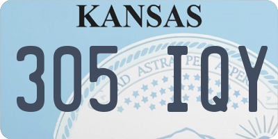 KS license plate 305IQY