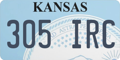 KS license plate 305IRC