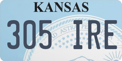 KS license plate 305IRE