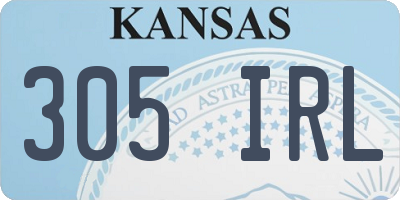 KS license plate 305IRL