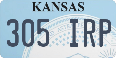 KS license plate 305IRP