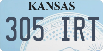KS license plate 305IRT