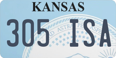 KS license plate 305ISA