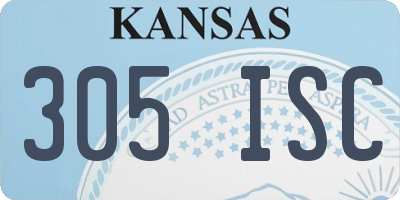 KS license plate 305ISC