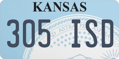 KS license plate 305ISD