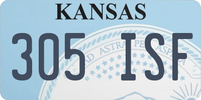 KS license plate 305ISF