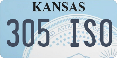 KS license plate 305ISO