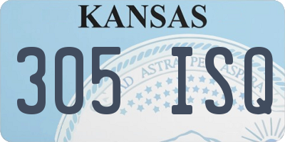 KS license plate 305ISQ