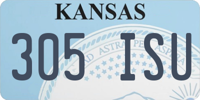 KS license plate 305ISU