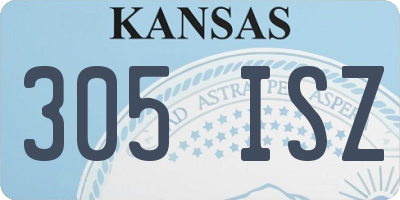 KS license plate 305ISZ