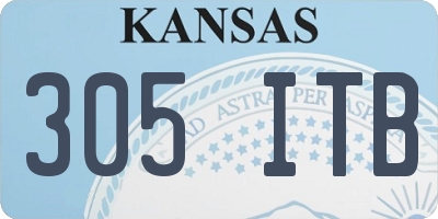 KS license plate 305ITB
