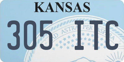 KS license plate 305ITC