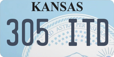 KS license plate 305ITD