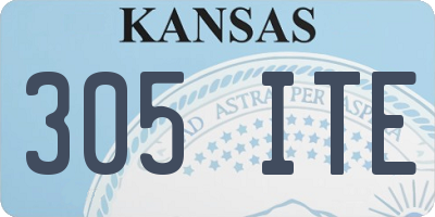 KS license plate 305ITE