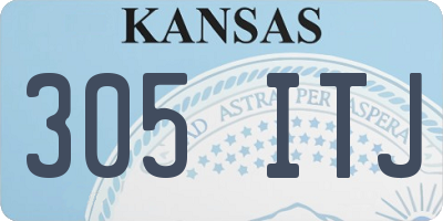 KS license plate 305ITJ