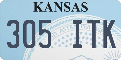 KS license plate 305ITK