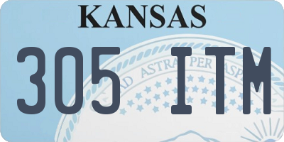 KS license plate 305ITM