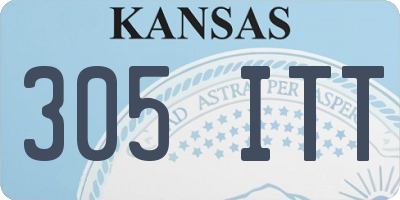 KS license plate 305ITT