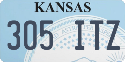 KS license plate 305ITZ