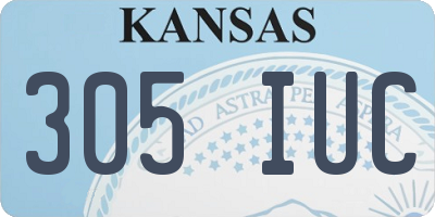 KS license plate 305IUC