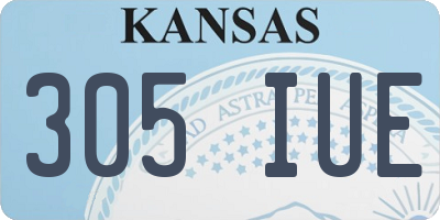 KS license plate 305IUE