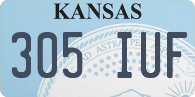 KS license plate 305IUF