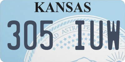 KS license plate 305IUW