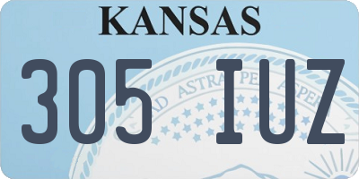 KS license plate 305IUZ
