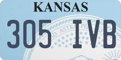 KS license plate 305IVB