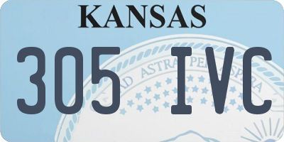 KS license plate 305IVC