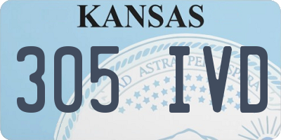 KS license plate 305IVD